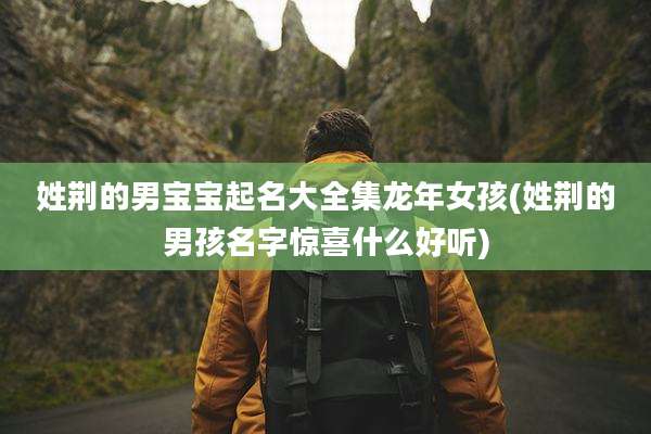 姓荆的男宝宝起名大全集龙年女孩(姓荆的男孩名字惊喜什么好听)
