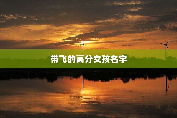 带飞的高分女孩名字