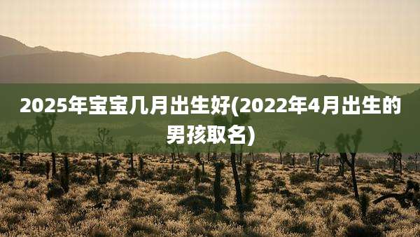 2025年宝宝几月出生好(2022年4月出生的男孩取名)