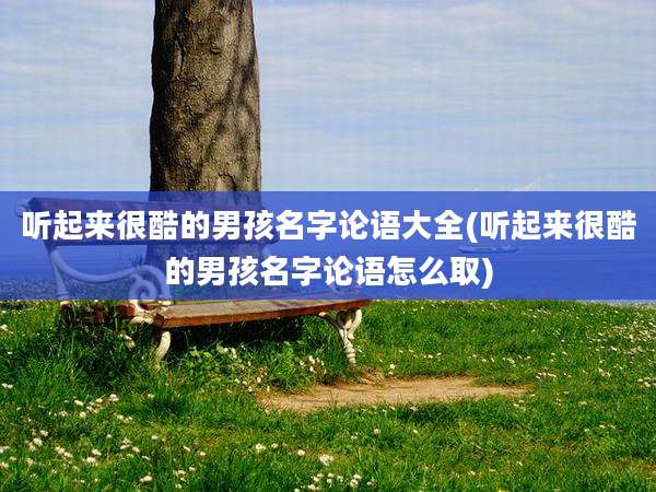 听起来很酷的男孩名字论语大全(听起来很酷的男孩名字论语怎么取)