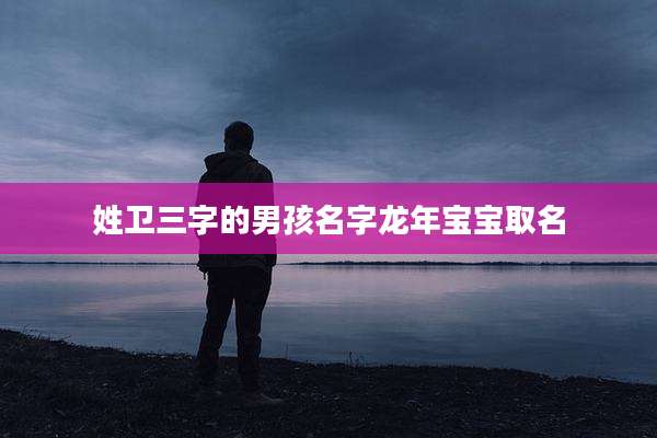 姓卫三字的男孩名字龙年宝宝取名