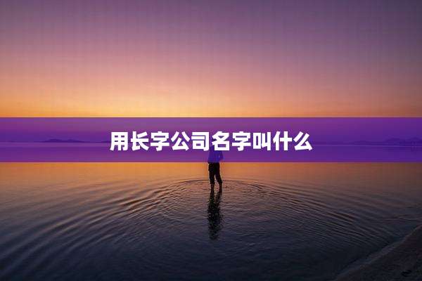 用长字公司名字叫什么