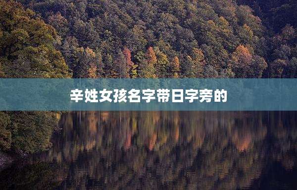 辛姓女孩名字带日字旁的
