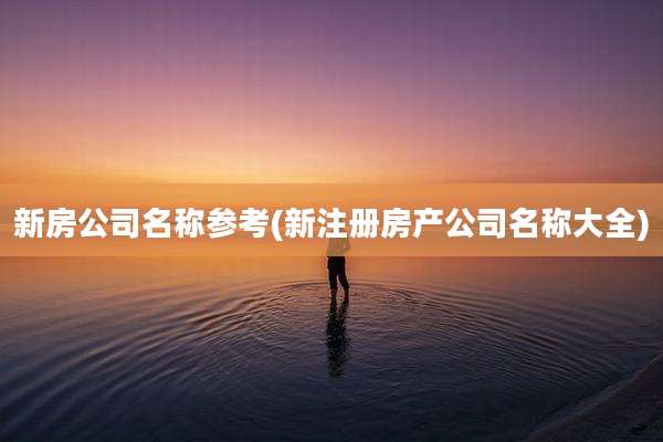 新房公司名称参考(新注册房产公司名称大全)
