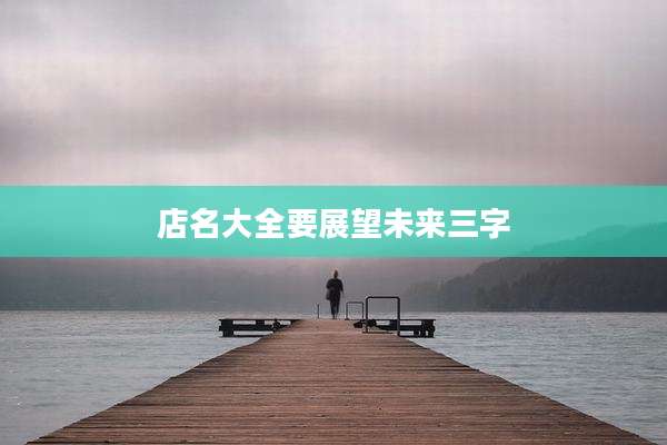 店名大全要展望未来三字
