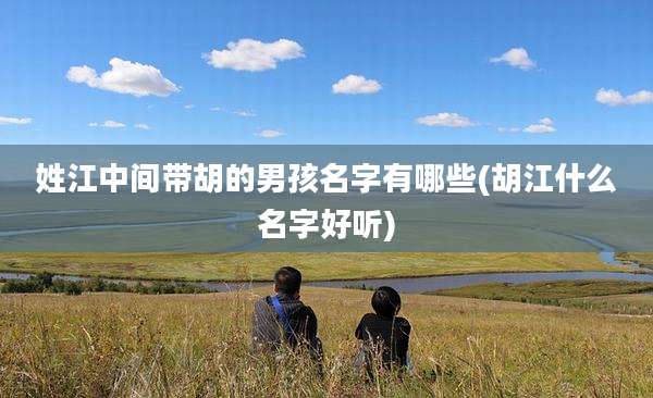 姓江中间带胡的男孩名字有哪些(胡江什么名字好听)