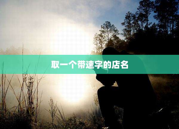 取一个带速字的店名