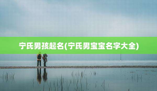 宁氏男孩起名(宁氏男宝宝名字大全)