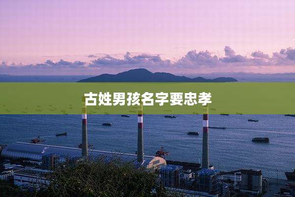古姓男孩名字要忠孝