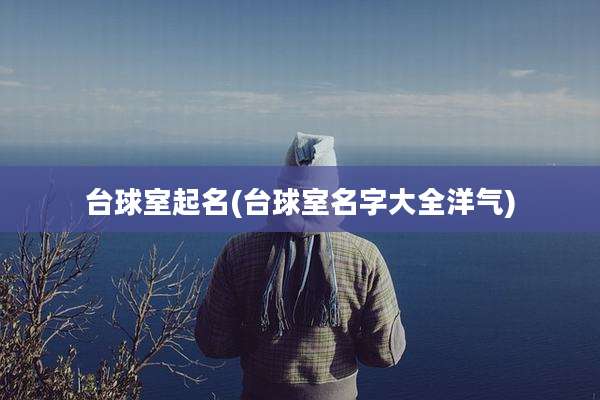 台球室起名(台球室名字大全洋气)