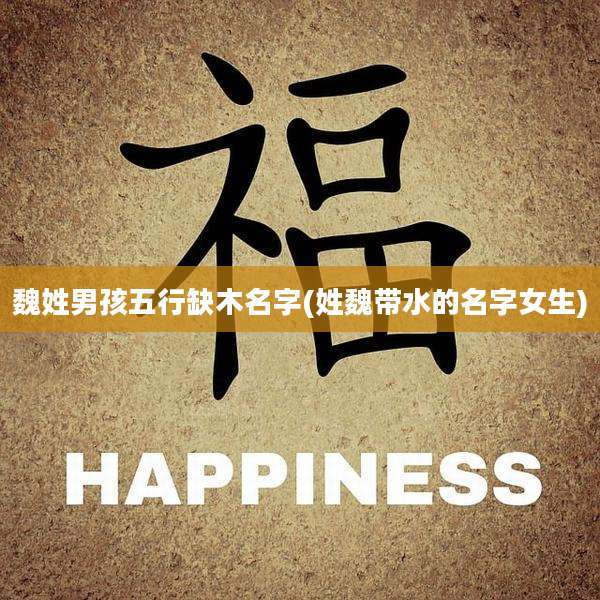魏姓男孩五行缺木名字(姓魏带水的名字女生)