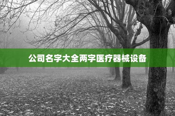 公司名字大全两字医疗器械设备