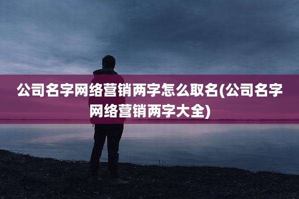 公司名字网络营销两字怎么取名(公司名字网络营销两字大全)