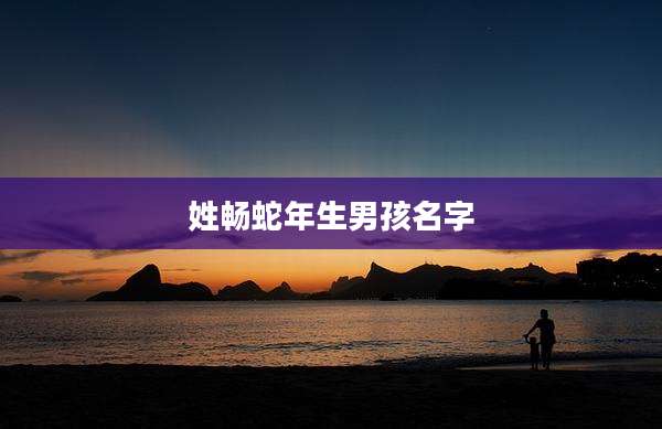 姓畅蛇年生男孩名字