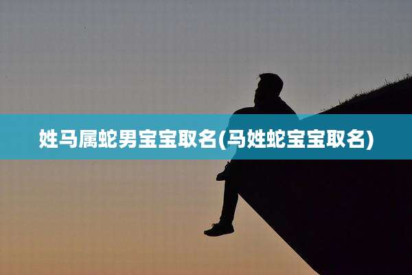 姓马属蛇男宝宝取名(马姓蛇宝宝取名)