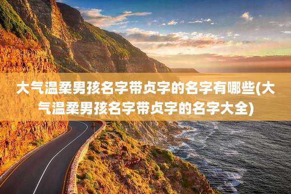 大气温柔男孩名字带贞字的名字有哪些(大气温柔男孩名字带贞字的名字大全)