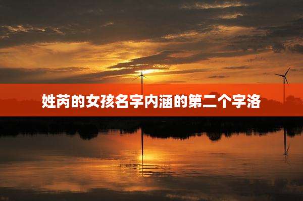 姓芮的女孩名字内涵的第二个字洛
