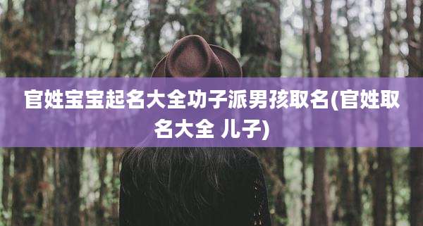 官姓宝宝起名大全功子派男孩取名(官姓取名大全 儿子)