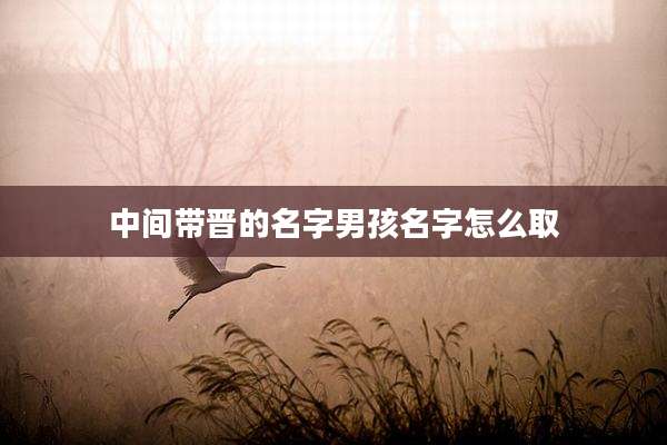 中间带晋的名字男孩名字怎么取