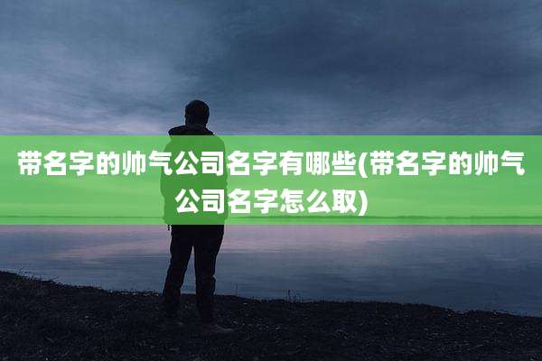 带名字的帅气公司名字有哪些(带名字的帅气公司名字怎么取)
