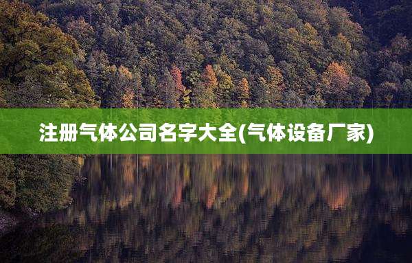 注册气体公司名字大全(气体设备厂家)