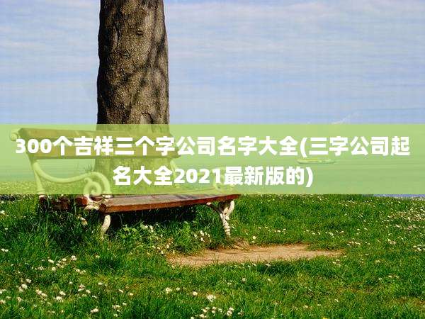 300个吉祥三个字公司名字大全(三字公司起名大全2021最新版的)