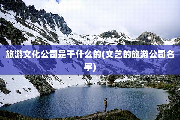 旅游文化公司是干什么的(文艺的旅游公司名字)