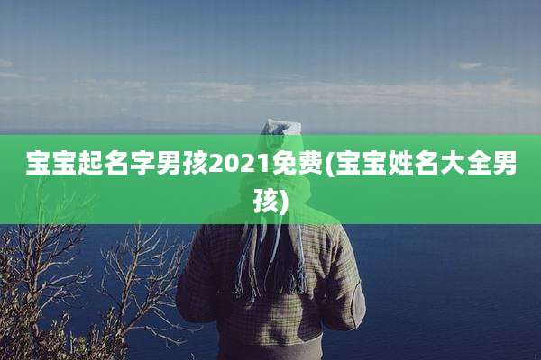 宝宝起名字男孩2021免费(宝宝姓名大全男孩)