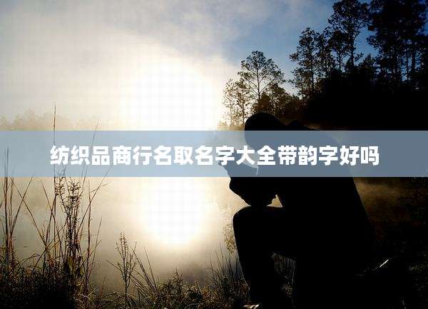 纺织品商行名取名字大全带韵字好吗