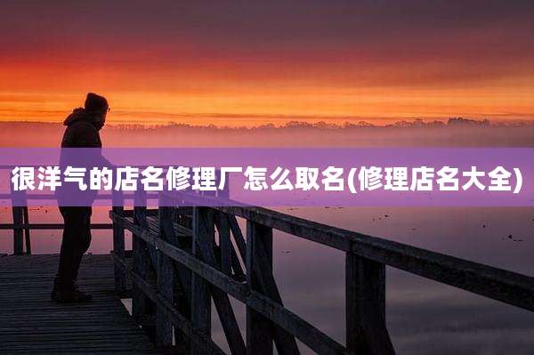很洋气的店名修理厂怎么取名(修理店名大全)
