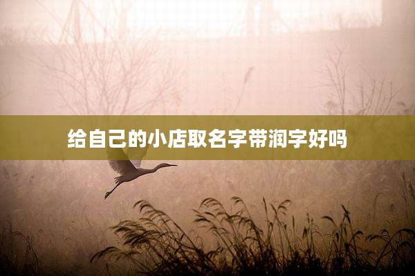 给自己的小店取名字带润字好吗