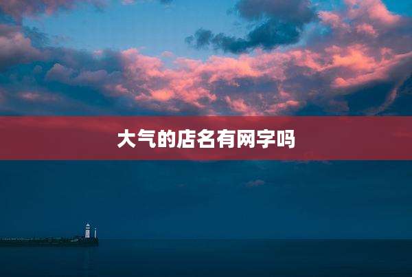 大气的店名有网字吗