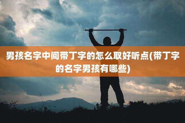 男孩名字中间带丁字的怎么取好听点(带丁字的名字男孩有哪些)