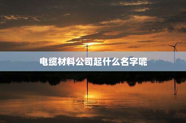 电缆材料公司起什么名字呢