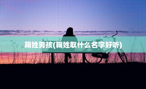 鞠姓男孩(鞠姓取什么名字好听)
