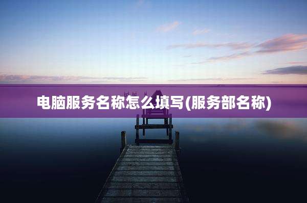 电脑服务名称怎么填写(服务部名称)