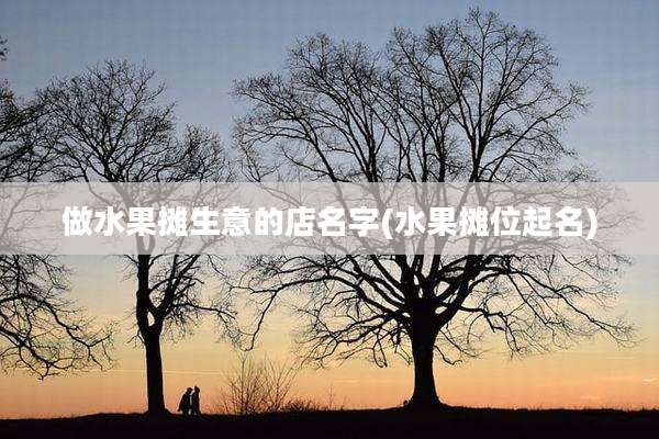 做水果摊生意的店名字(水果摊位起名)