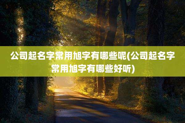 公司起名字常用旭字有哪些呢(公司起名字常用旭字有哪些好听)