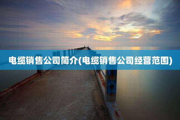 电缆销售公司简介(电缆销售公司经营范围)