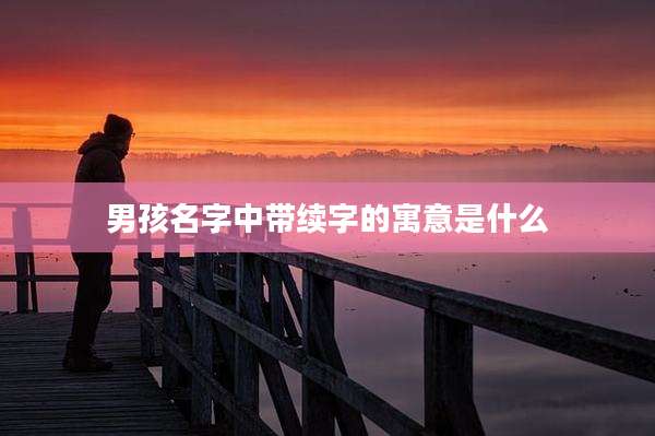 男孩名字中带续字的寓意是什么