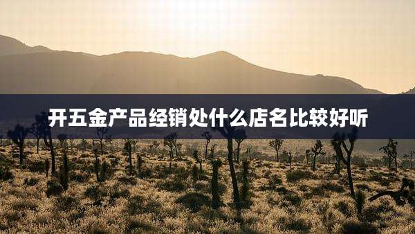 开五金产品经销处什么店名比较好听