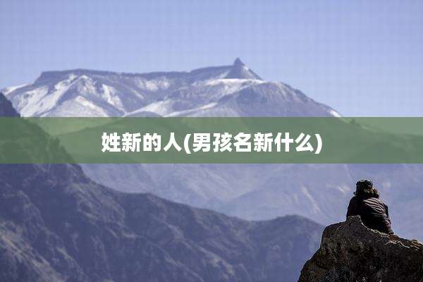 姓新的人(男孩名新什么)