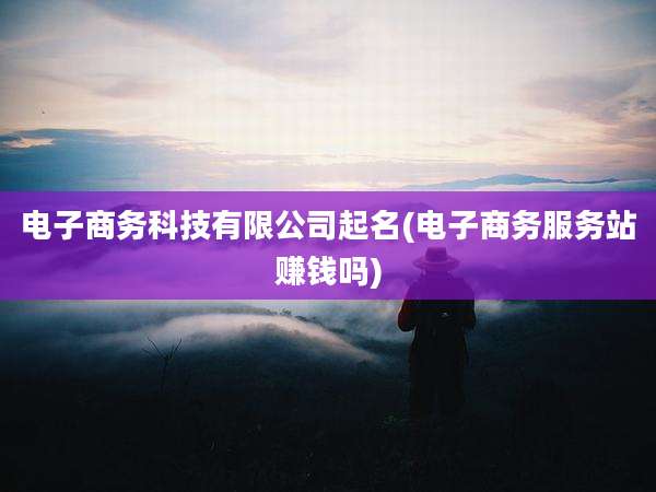 电子商务科技有限公司起名(电子商务服务站赚钱吗)