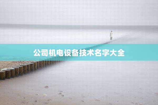 公司机电设备技术名字大全