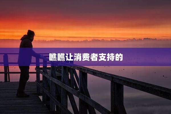 瞧瞧让消费者支持的