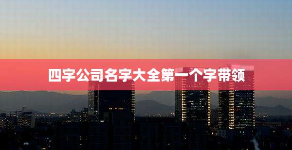 四字公司名字大全第一个字带领