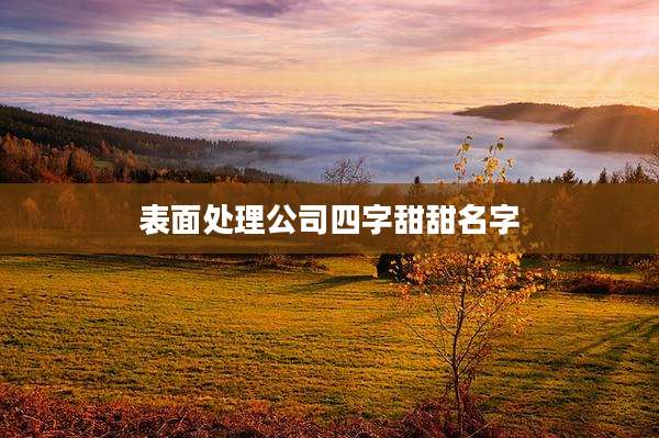 表面处理公司四字甜甜名字