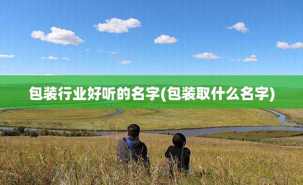 包装行业好听的名字(包装取什么名字)