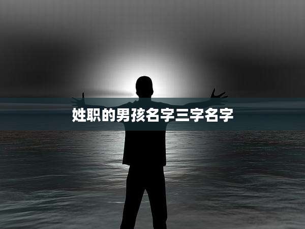 姓职的男孩名字三字名字
