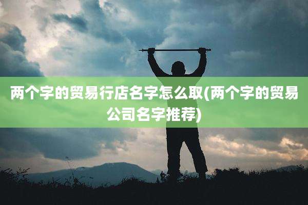 两个字的贸易行店名字怎么取(两个字的贸易公司名字推荐)